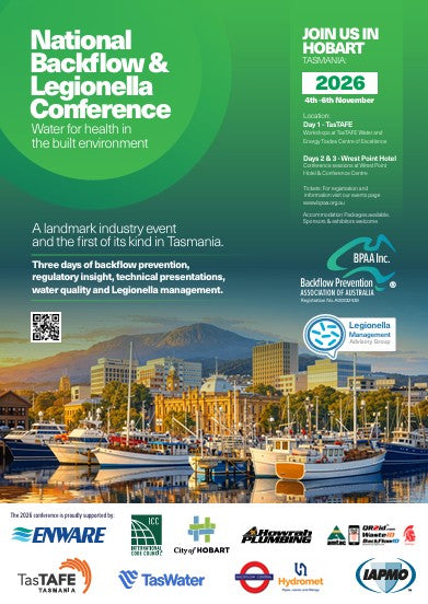 Hobart, TAS Australia - Expression of interest: Backflow & Legionella conference and IPN Networking weekend